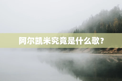 阿尔凯米究竟是什么歌？