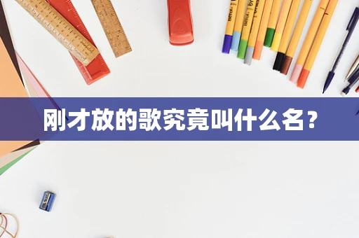 刚才放的歌究竟叫什么名？