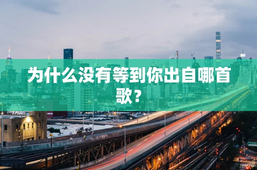 为什么没有等到你出自哪首歌？