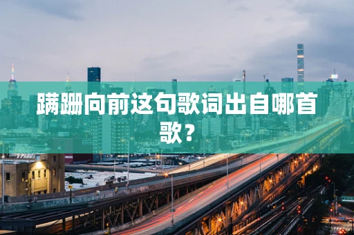 蹒跚向前这句歌词出自哪首歌？
