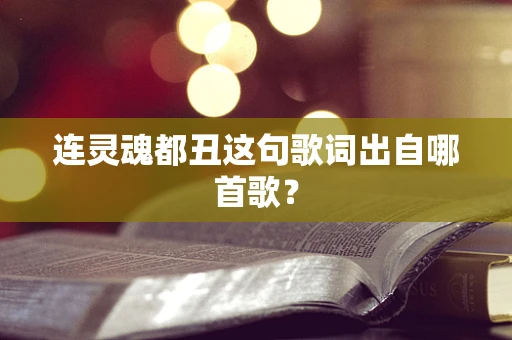 连灵魂都丑这句歌词出自哪首歌？