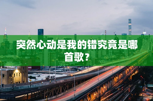 突然心动是我的错究竟是哪首歌？