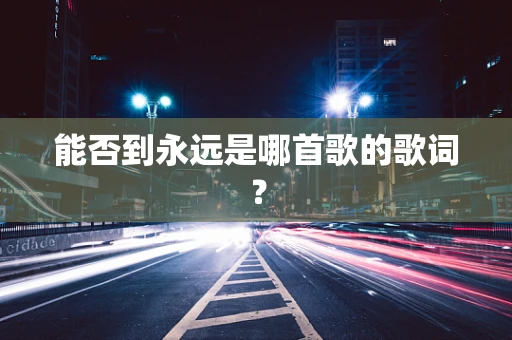 能否到永远是哪首歌的歌词？