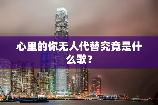 心里的你无人代替究竟是什么歌？