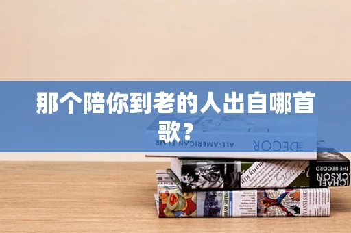 那个陪你到老的人出自哪首歌？
