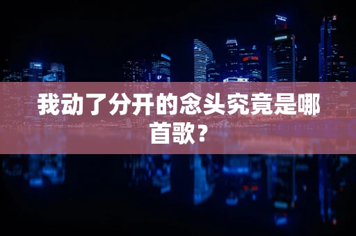 我动了分开的念头究竟是哪首歌？