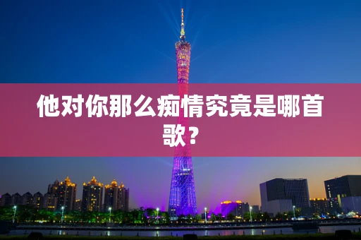 他对你那么痴情究竟是哪首歌？