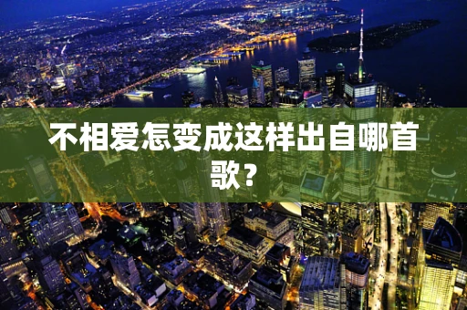 不相爱怎变成这样出自哪首歌？