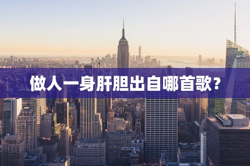 做人一身肝胆出自哪首歌？