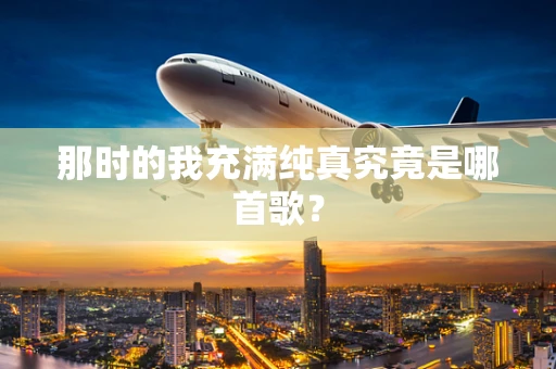 那时的我充满纯真究竟是哪首歌？
