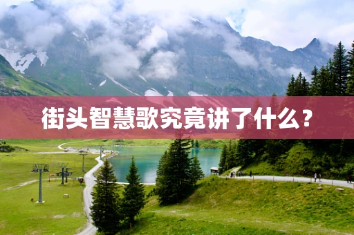 街头智慧歌究竟讲了什么？