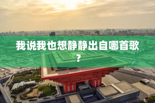 我说我也想静静出自哪首歌？