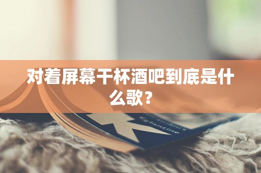 对着屏幕干杯酒吧到底是什么歌？