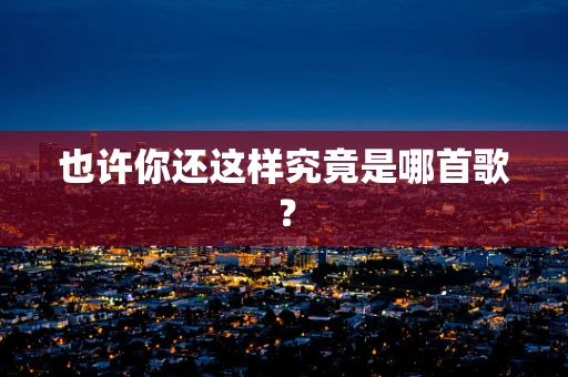 也许你还这样究竟是哪首歌？