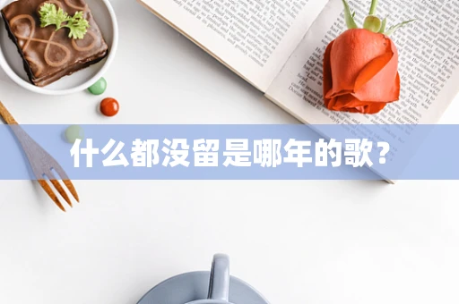 什么都没留是哪年的歌？