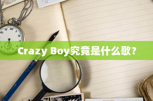Crazy Boy究竟是什么歌？