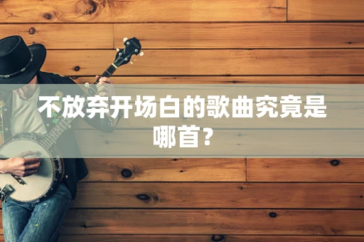 不放弃开场白的歌曲究竟是哪首？
