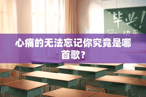 心痛的无法忘记你究竟是哪首歌？