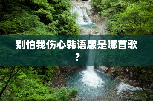 别怕我伤心韩语版是哪首歌？