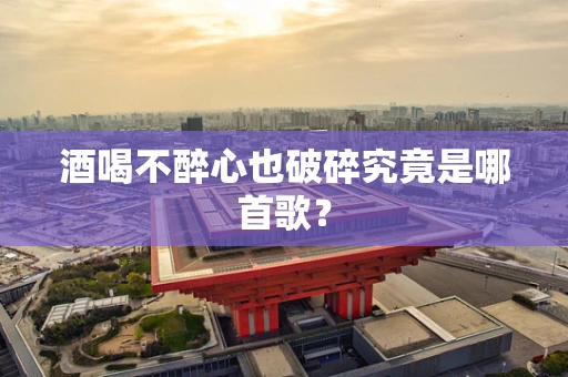 酒喝不醉心也破碎究竟是哪首歌？
