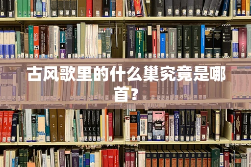 古风歌里的什么巢究竟是哪首？