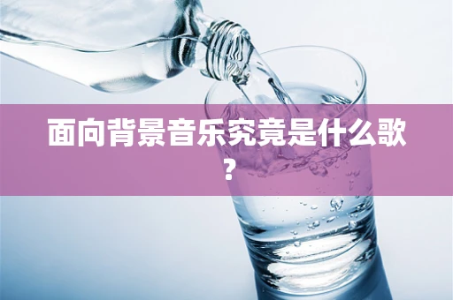 面向背景音乐究竟是什么歌？
