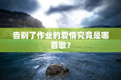 告别了作业的爱情究竟是哪首歌？