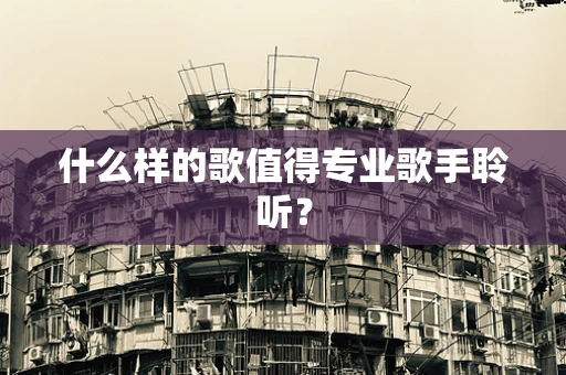 什么样的歌值得专业歌手聆听？