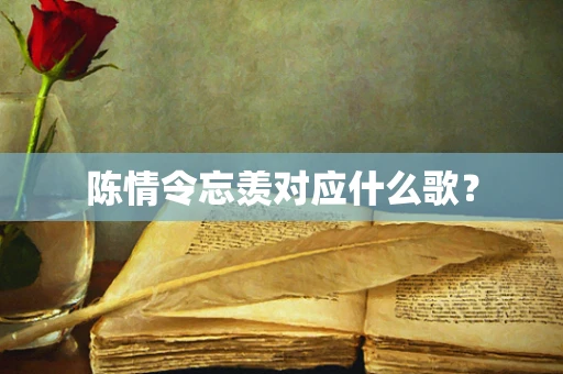 陈情令忘羡对应什么歌？
