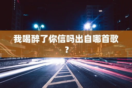 我喝醉了你信吗出自哪首歌？
