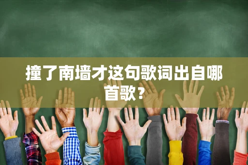 撞了南墙才这句歌词出自哪首歌？
