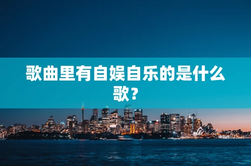 歌曲里有自娱自乐的是什么歌？