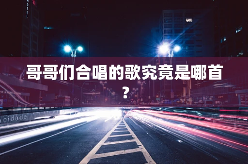 哥哥们合唱的歌究竟是哪首？