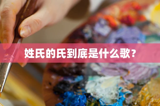 姓氏的氏到底是什么歌？