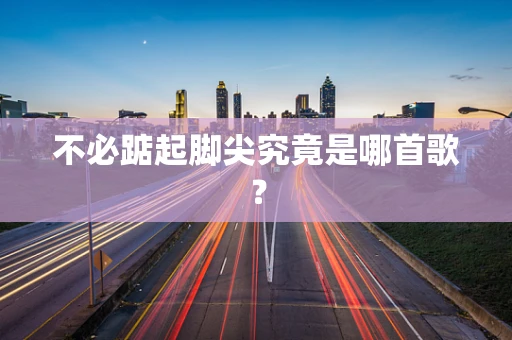 不必踮起脚尖究竟是哪首歌？