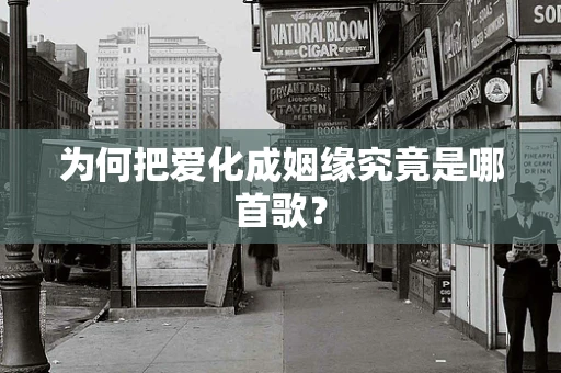 为何把爱化成姻缘究竟是哪首歌？