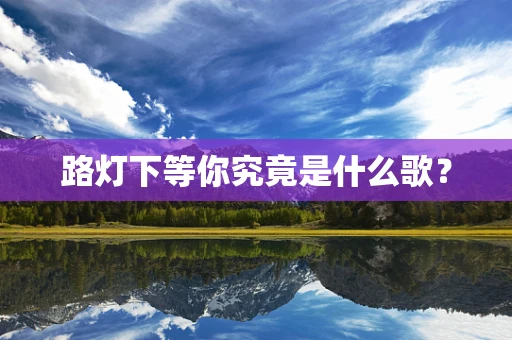 路灯下等你究竟是什么歌？