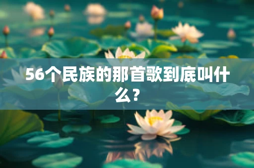 56个民族的那首歌到底叫什么？