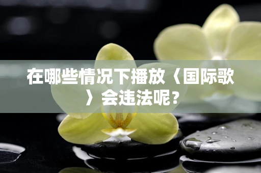 在哪些情况下播放〈国际歌〉会违法呢？