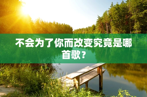 不会为了你而改变究竟是哪首歌？