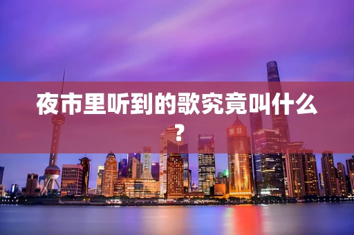夜市里听到的歌究竟叫什么？