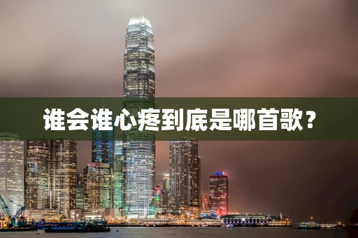谁会谁心疼到底是哪首歌？