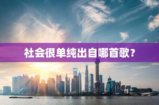 社会很单纯出自哪首歌？