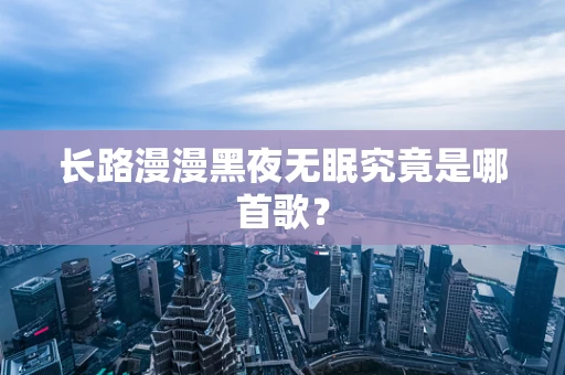 长路漫漫黑夜无眠究竟是哪首歌？