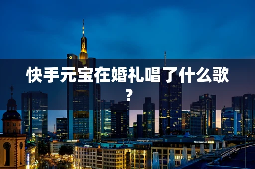 快手元宝在婚礼唱了什么歌？