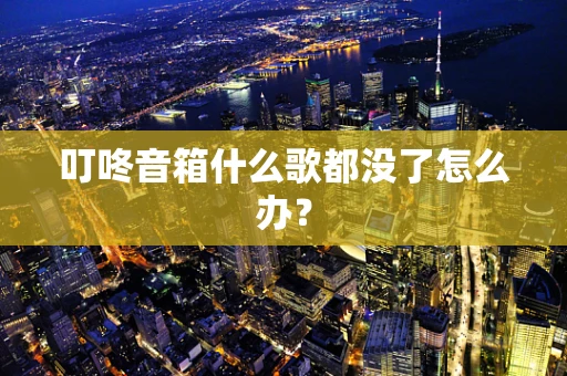 叮咚音箱什么歌都没了怎么办？