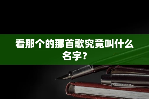 看那个的那首歌究竟叫什么名字？