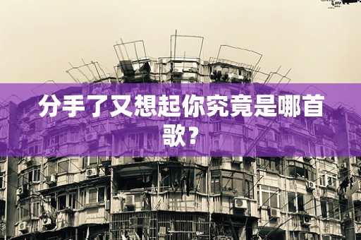 分手了又想起你究竟是哪首歌？
