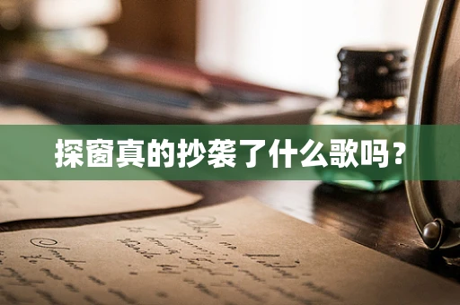 探窗真的抄袭了什么歌吗？