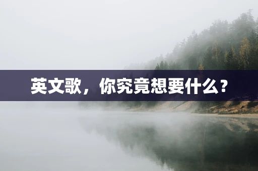 英文歌，你究竟想要什么？